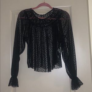 Zara Sheer Dot Shirt